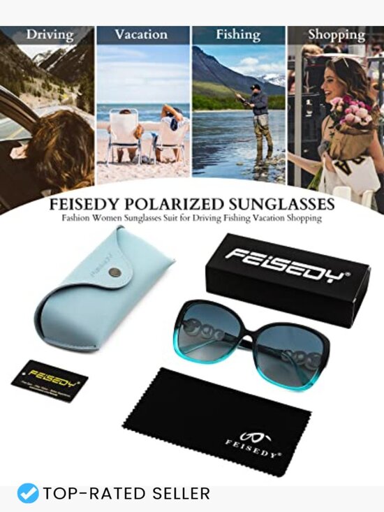 Oversized Square Sunglasses with Pearl Accents Polarized UV Protection Glasses main image 6